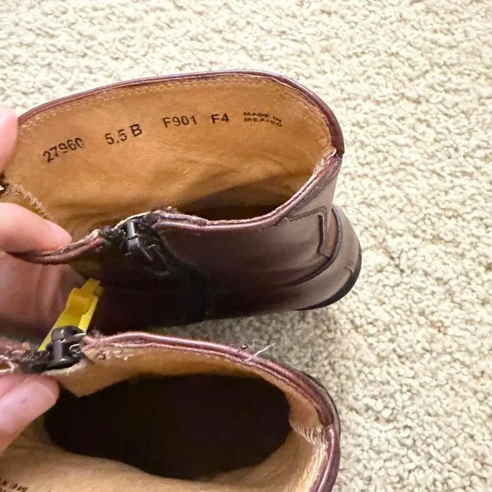 Frye 55 brown leather ankle
